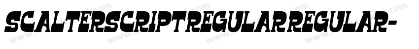 ScalterScript Regular Regular字体转换
